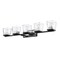Z-Lite Bleeker Street 5 Light Vanity, Matte Black & Clear 475-5V-MB-CH - alternate 2